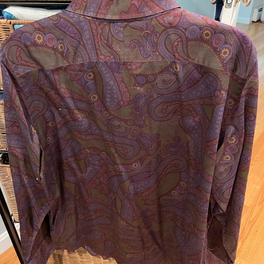 Lauren Ralph Lauren Multicolor Paisley Cotton Shirt - Picture 3 of 3